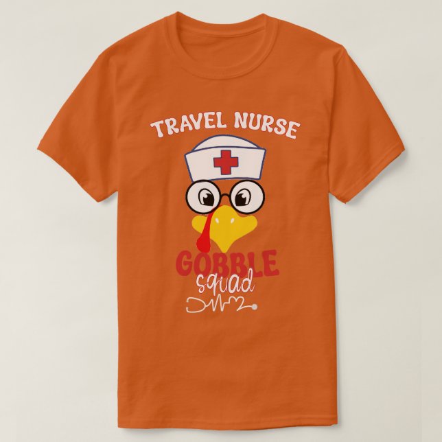 T-shirt Équipe des infirmières de voyage (Design devant)