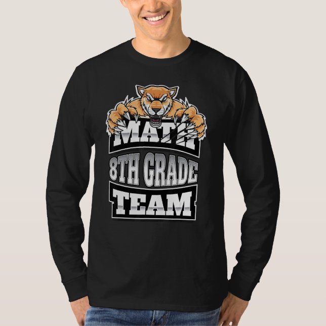 T-shirt Équipe des maths Enseignants de 8e année Étudiants (Devant)