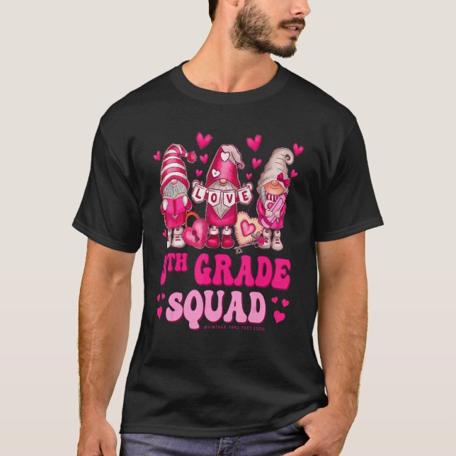 T-shirt Équipe des valentines de 5e année pour les enseign (Devant)