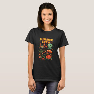 T-Shirt Équipe d'Été – Équipe de Plage de Dessin A