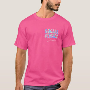 T-shirt Équipe d'études sociales Super Retourner à l'école
