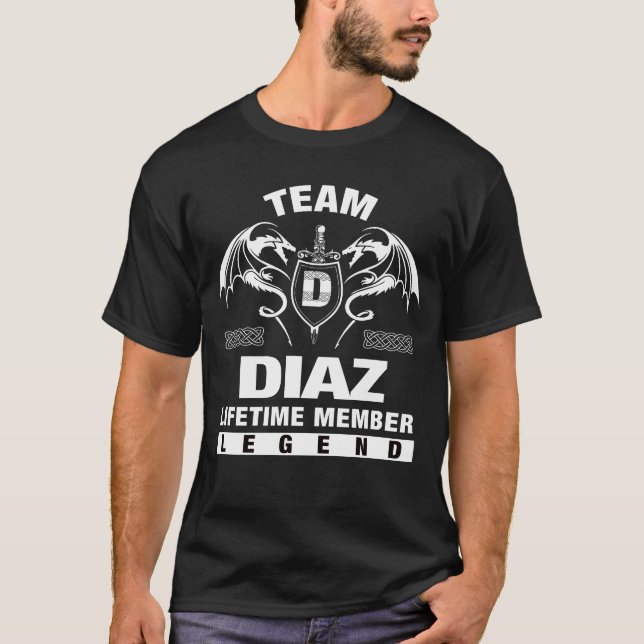 T-shirt Équipe DIAZ - Membre à vie (Devant)