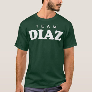 T-shirt Équipe Diaz Nom personnalisé Mariée Marié Famille
