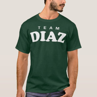 T-shirt Équipe Diaz Nom personnalisé Mariée Marié Famille