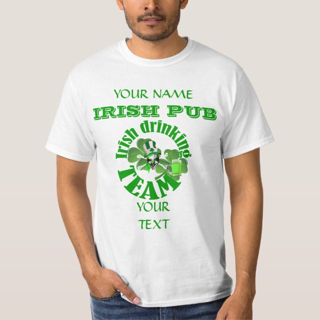 T-shirt Équipe d'Irlande de boisson St Patrick's (Devant)