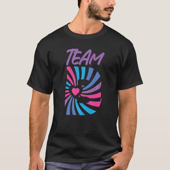 T-shirt Équipe Drapeau Bisexuel Bi Pride B (Devant)