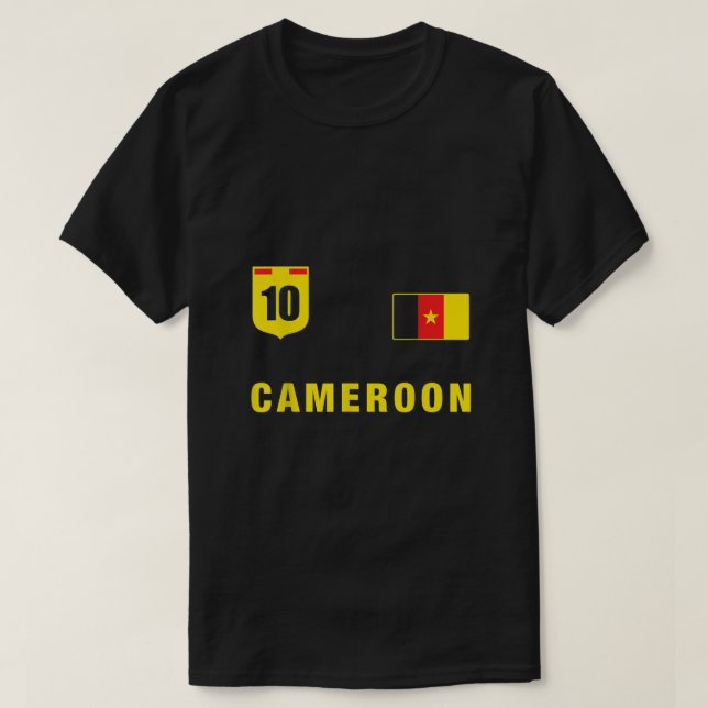 T-shirt Équipe du Cameroun Jersey Blue Cameroun Vêtements (Design devant)