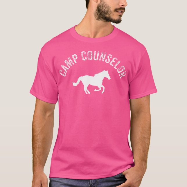 T-shirt Équipe du camp de cheval d'été Conseiller Hommes F (Devant)