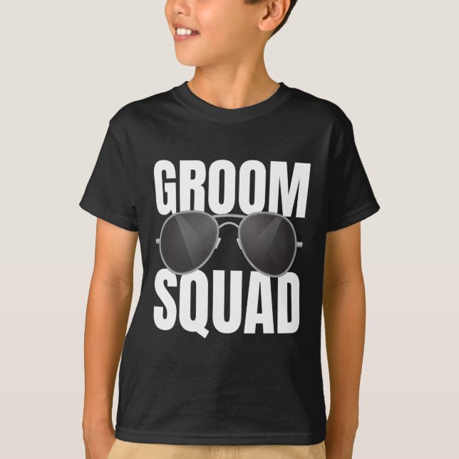 T-shirt Équipe du marié Équipe du marié Équipe Funny Bache (Devant)