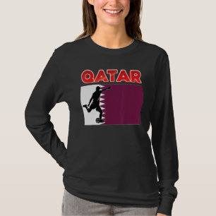 T-shirt Équipe du Qatar de football mondial Cham