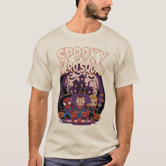 T-shirt Équipe éffrayante de héros : adorables superhéros