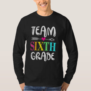 T-shirt Équipe Enseignant Sixième  Sixième Retour À L'écol