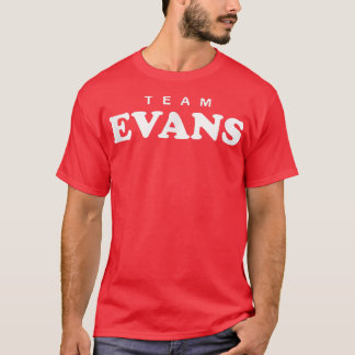 T-shirt Équipe Evans Nom de famille personnalisé Mariée Fa