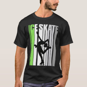 T-shirt Équipe féminine de patinage sur glace Patins sur g