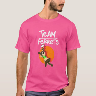T-shirt Équipe Ferret Animal Sports mignonne Sport Animal 
