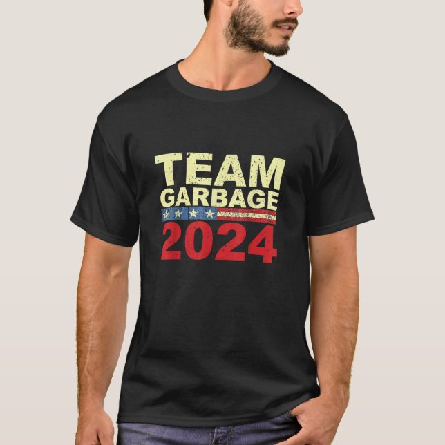 T-shirt Equipe Garbage Pour Trump Élections 2024 2024 (Devant)