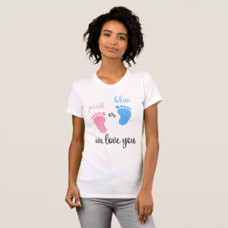 T-shirt Équipe Garçon Fille Genre Rose Ou Bleu Nous Vous A