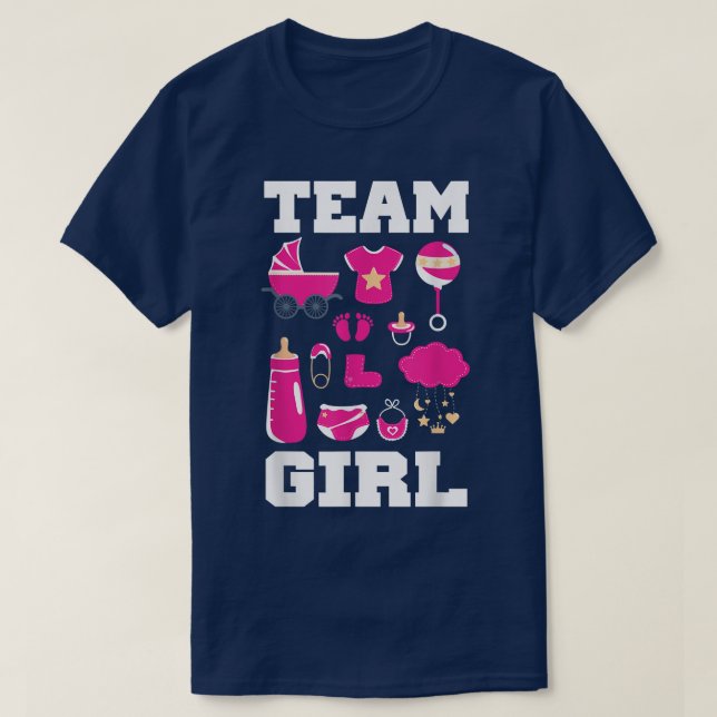 T-shirt Équipe GirlGender Reveal Party Team Girl682 (Design devant)