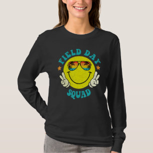 T-shirt Équipe Groovy Field Day Visage Souriant Rétro Couc