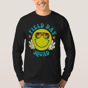 T-shirt Équipe Groovy Field Day visage souriant rétro sole