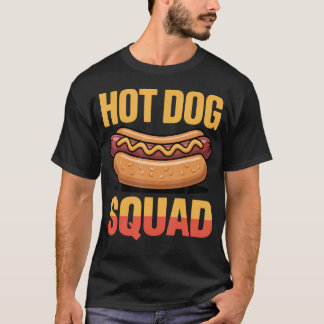T-shirt Équipe Hot Dog Amusants Amateurs de Nourriture Fes