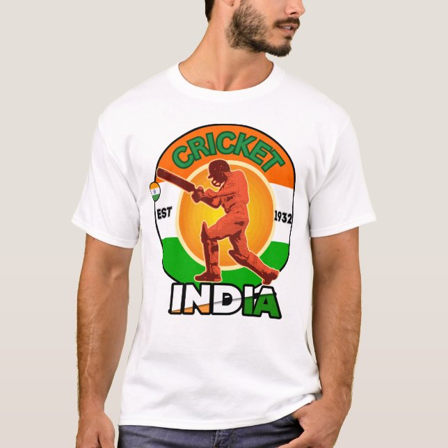T-shirt Équipe Inde Cricket (Devant)