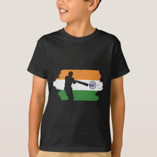 T-shirt Équipe Inde Cricket Nationale Fans Maillot Drapeau