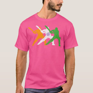 T-shirt Équipe Indienne De Cricket Drapeau De Batsmen De C