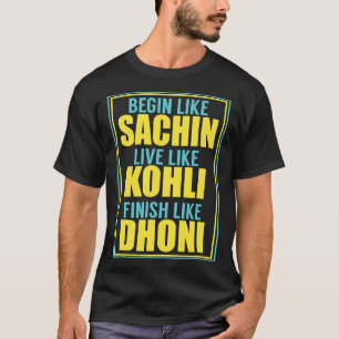 T-shirt Équipe indienne de cricket supportant Jersey T-Shi