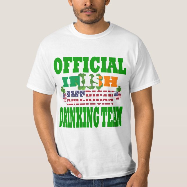 T-shirt Équipe irlandaise officielle de boisson (Devant)