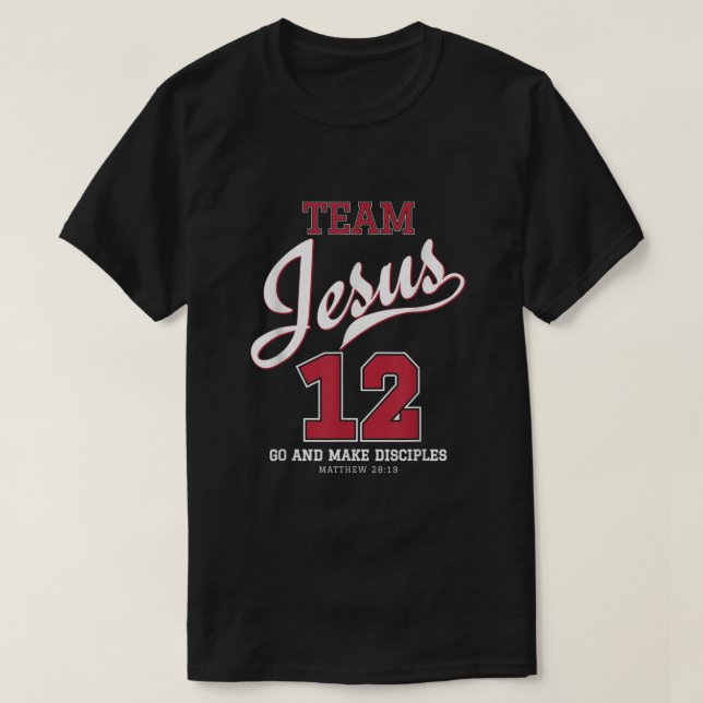 T-shirt Équipe Jésus et Baseball Jesus (Design devant)