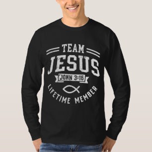 T-shirt Équipe Jésus John 316 Membre à vie Dieu chrétien
