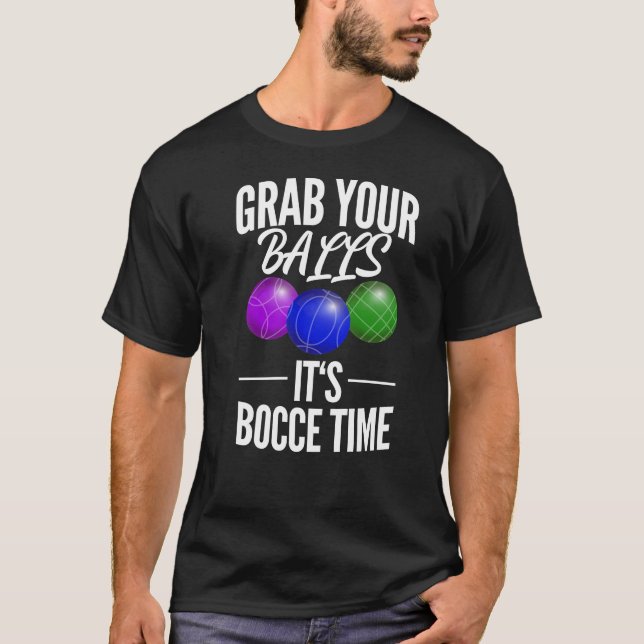 T-shirt Équipe Joueur-Boules de Bocce Funny (Devant)
