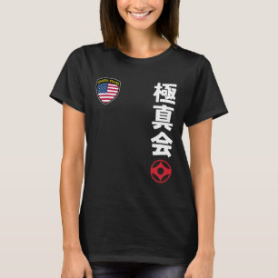 T-shirt Équipe Karate Kyokushinkai Usa Kanji Martia Japona