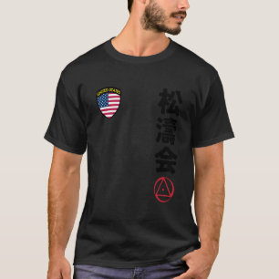 T-shirt Équipe Karate Shotokai USA Drapeau Kanji Japonais