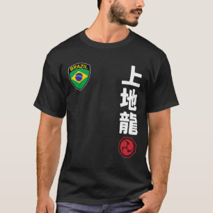 T-shirt Équipe Karate Uechi Ryu Brésil Drapeau Martial Jap
