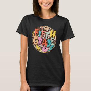 T-shirt Équipe léopard de 5e année Enseignant de cinquième