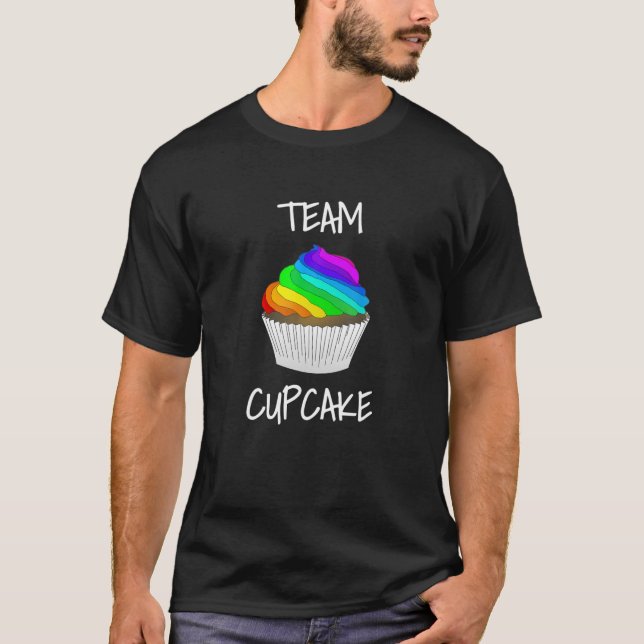 T-shirt Équipe LGBT LGBTQ Cupcake Rainbow Icing (Devant)