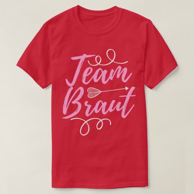 T-shirt Équipe Mariée Enterrement de Vie de Jeune Fille La (Design devant)