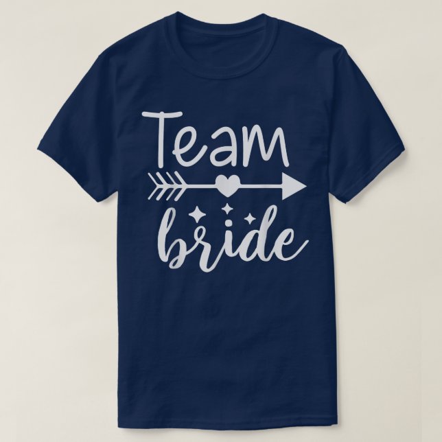 T-shirt Équipe Mariée Flèche Coeur Mariage Et Bachelore (Design devant)