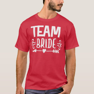T-shirt Équipe Mariée Flèche Cœur Mariage et Enterrement d