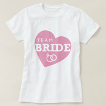 Équipe Mariée Personnalisée Fête Pink Heart Top Te