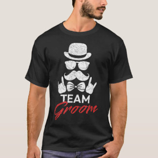 T-shirt Équipe masculine du marié Mariage Mariage Enterrem