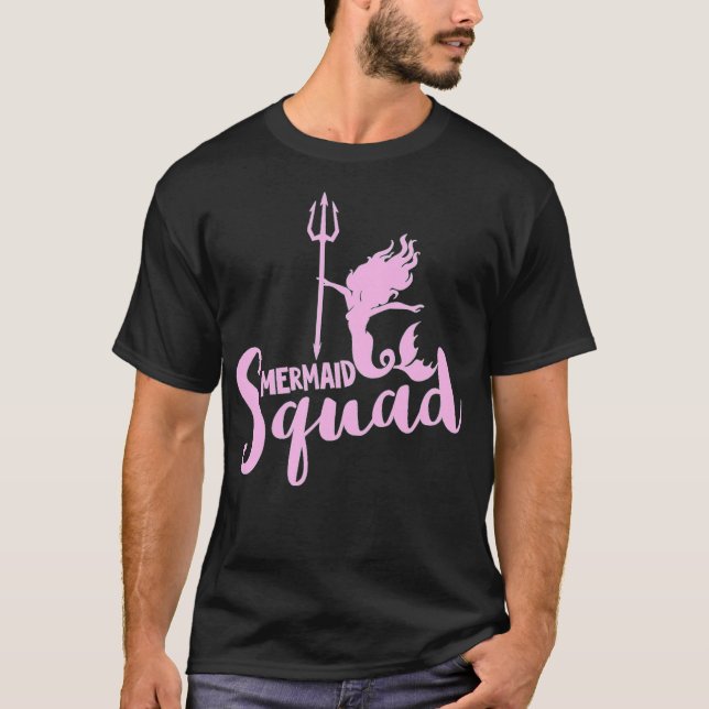 T-shirt Équipe Mermaid Squad Mermaid Présente Costume Afri (Devant)