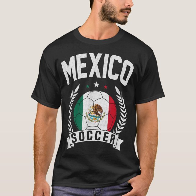 T-shirt Équipe Mexique de soutien au football Jersey Drape (Devant)
