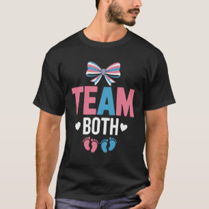T-shirt Équipe mignonne aux pieds de bébé rose et bleu
