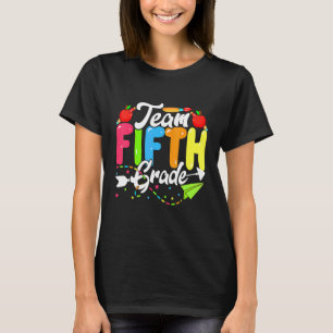 T-shirt Équipe Mignonne Cinquième Année Retour À L'École P