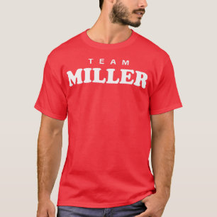 T-shirt Équipe Miller Nom de famille personnalisé Mariée M