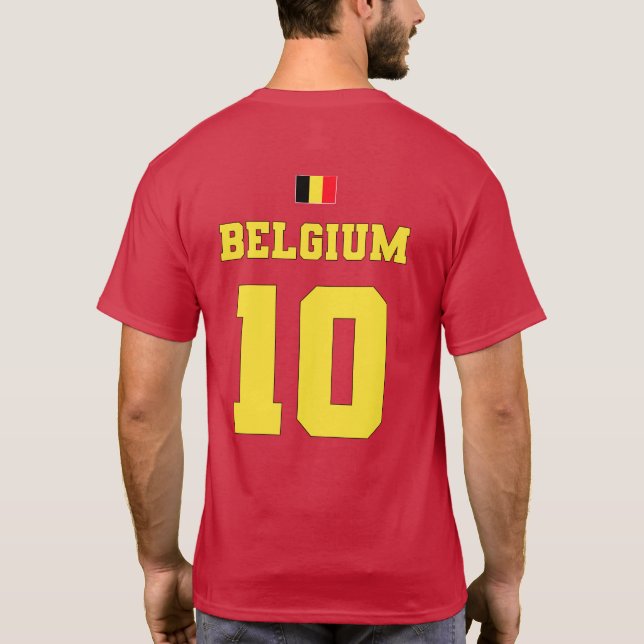 T-shirt Équipe nationale de football de Belgique #10 T-shi (Dos)