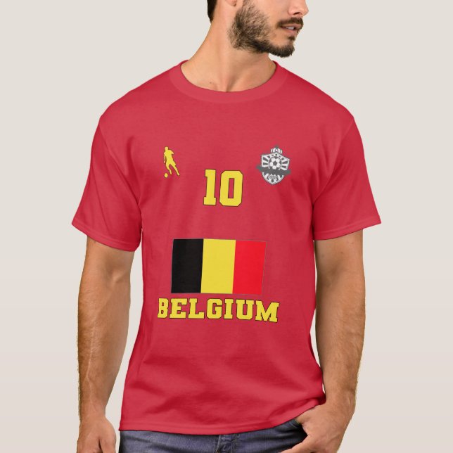 T-shirt Équipe nationale de football de Belgique #10 T-shi (Devant)